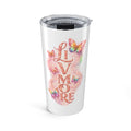 Tumbler – "Live More" Butterfly 20oz Insulated Travel Mug