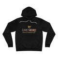 Live More Hoodie — 'USA Global Tribe' Motivational Pullover with Tropical Crest