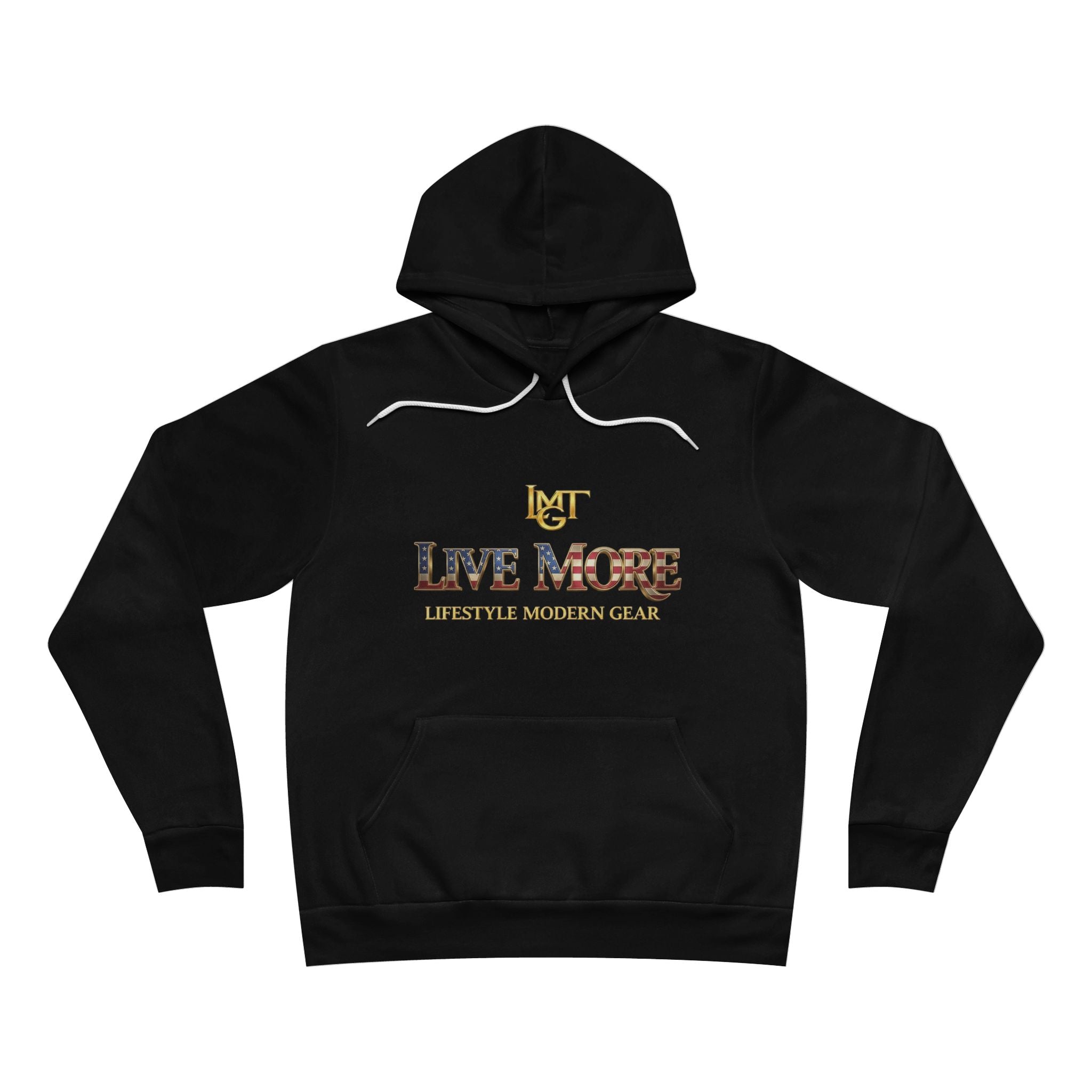 Live More Hoodie — 'USA Global Tribe' Motivational Pullover with Tropical Crest