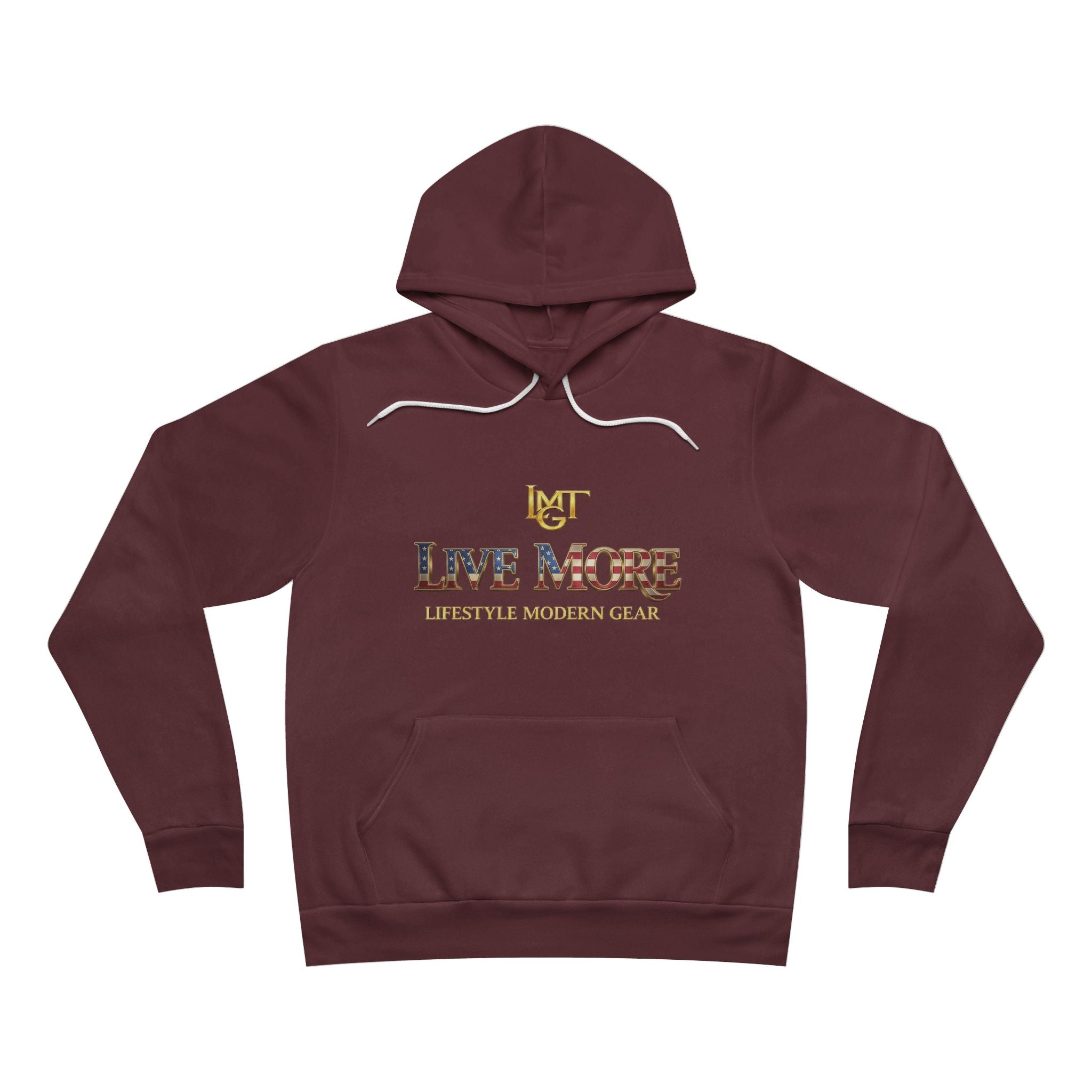 Live More Hoodie — 'USA Global Tribe' Motivational Pullover with Tropical Crest