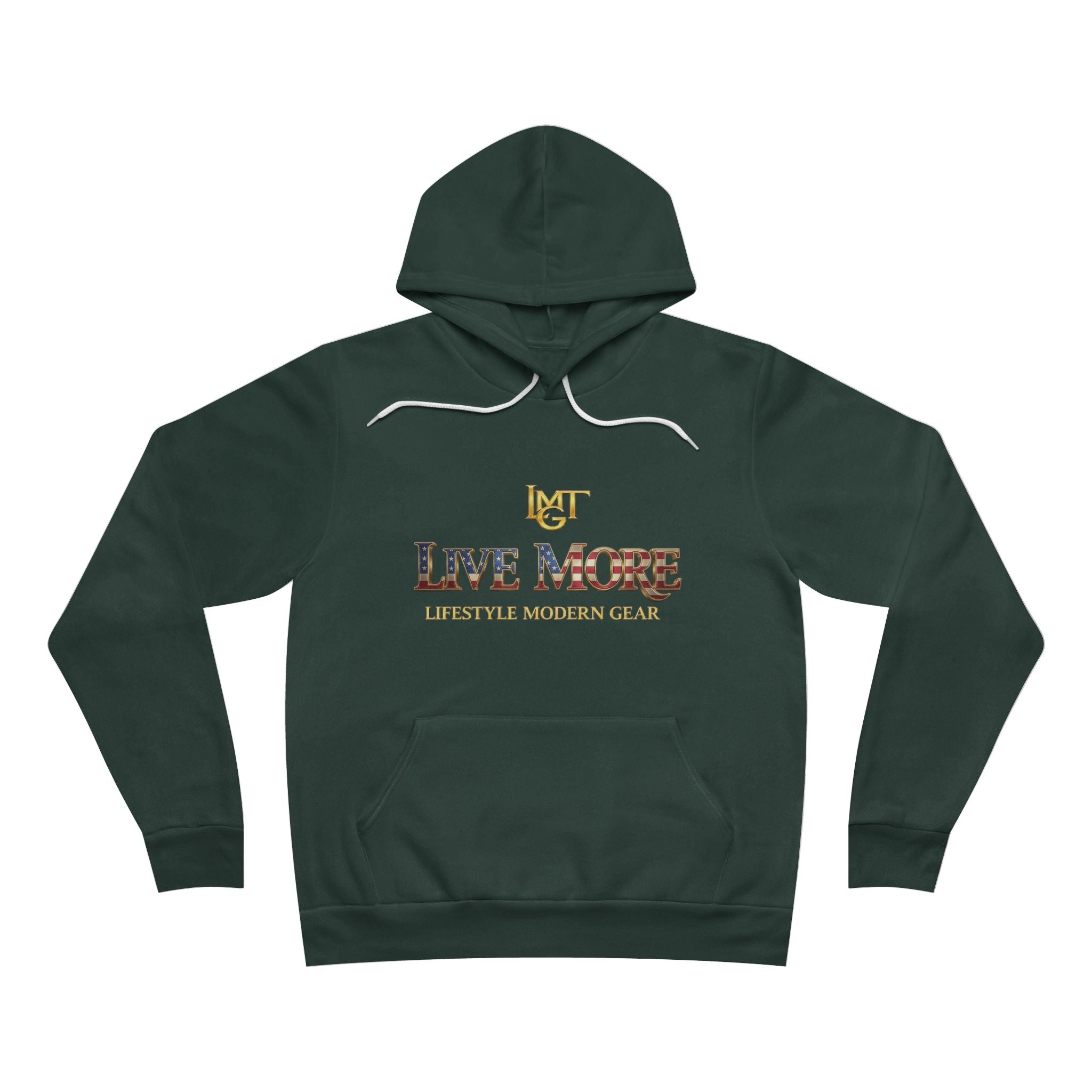 Live More Hoodie — 'USA Global Tribe' Motivational Pullover with Tropical Crest
