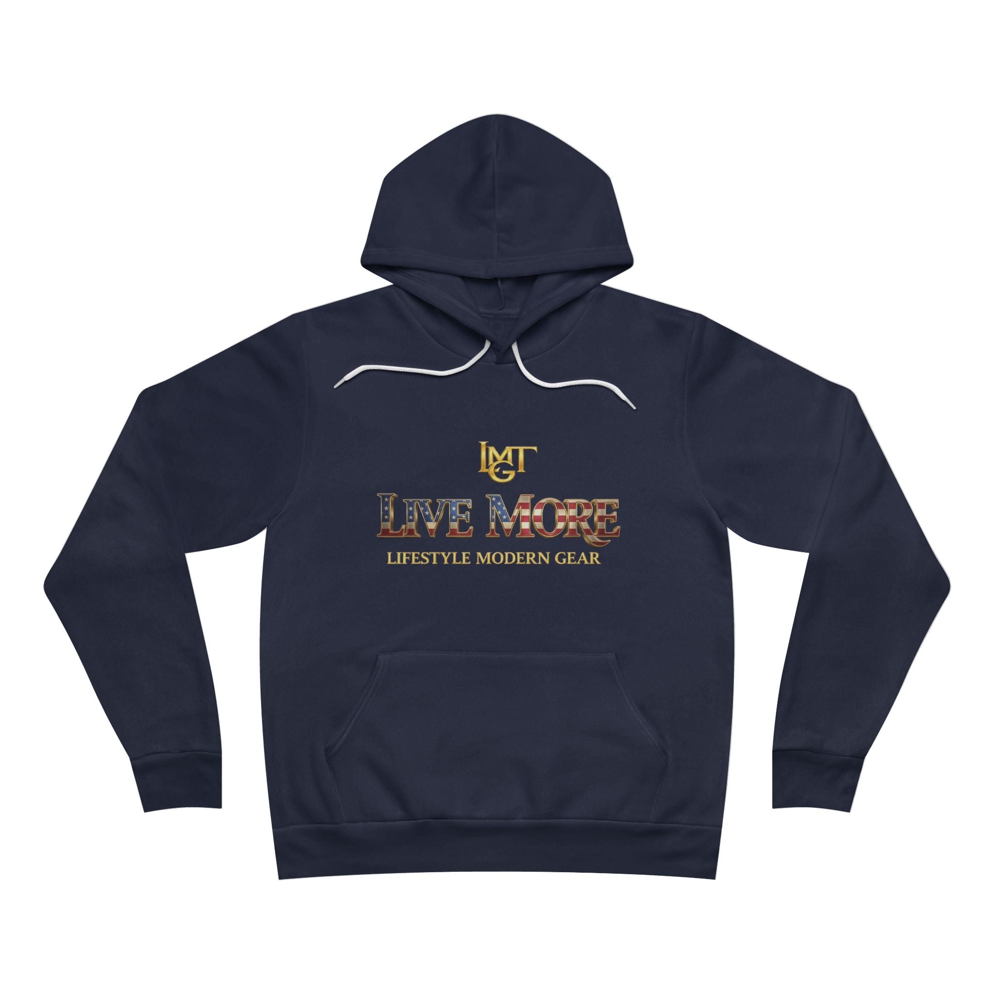 Live More Hoodie — 'USA Global Tribe' Motivational Pullover with Tropical Crest