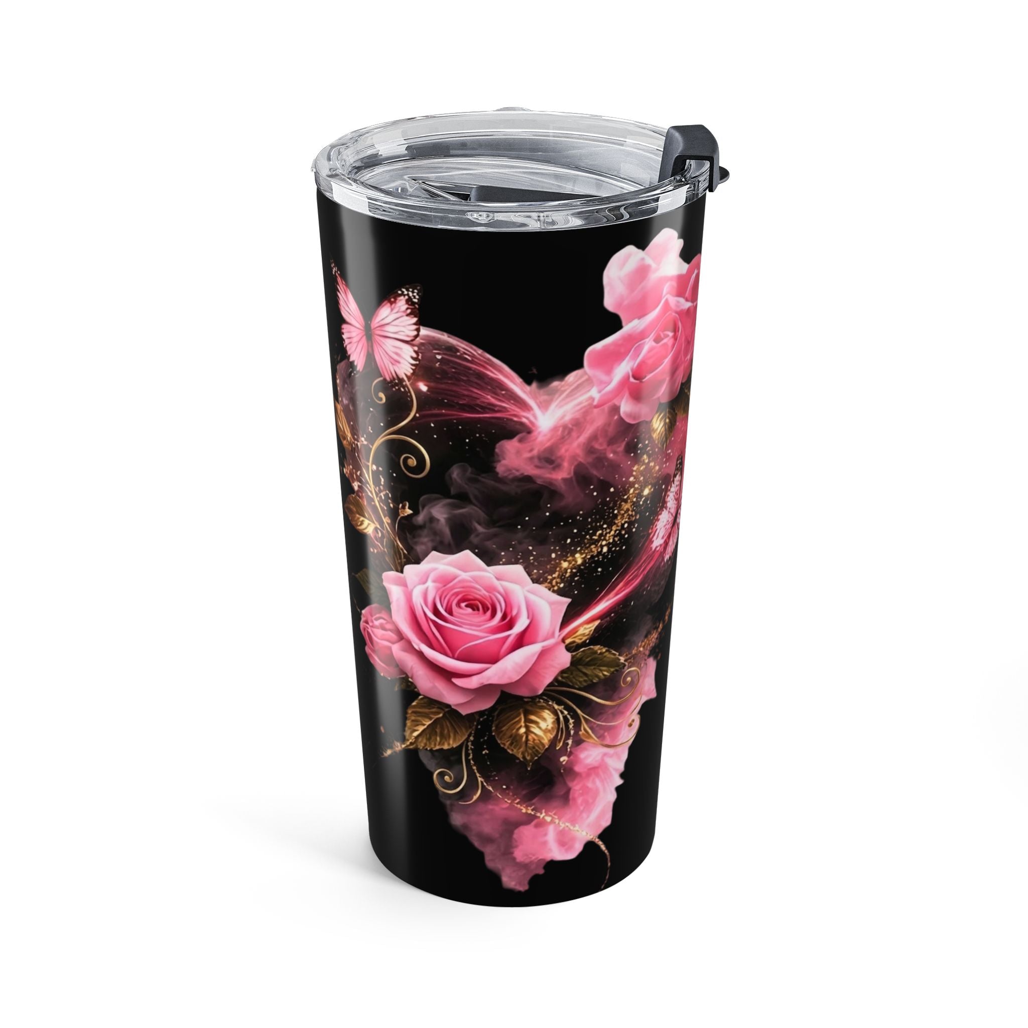20oz Floral LMGT Tumbler — Elegant Monogram Drinkware