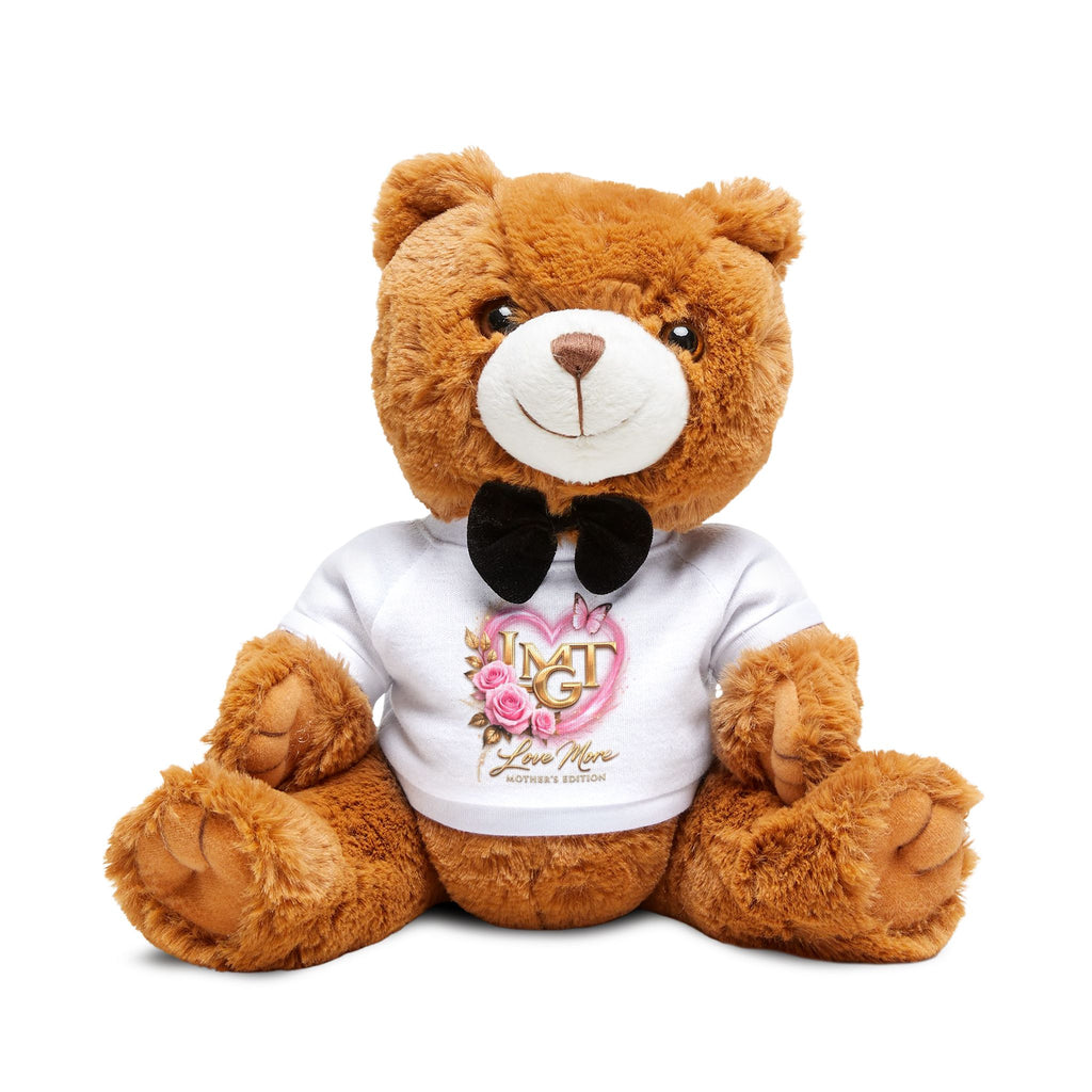 Happy Mother’s Day Love More  Teddy Bear with Floral T-Shirt and Bow Tie