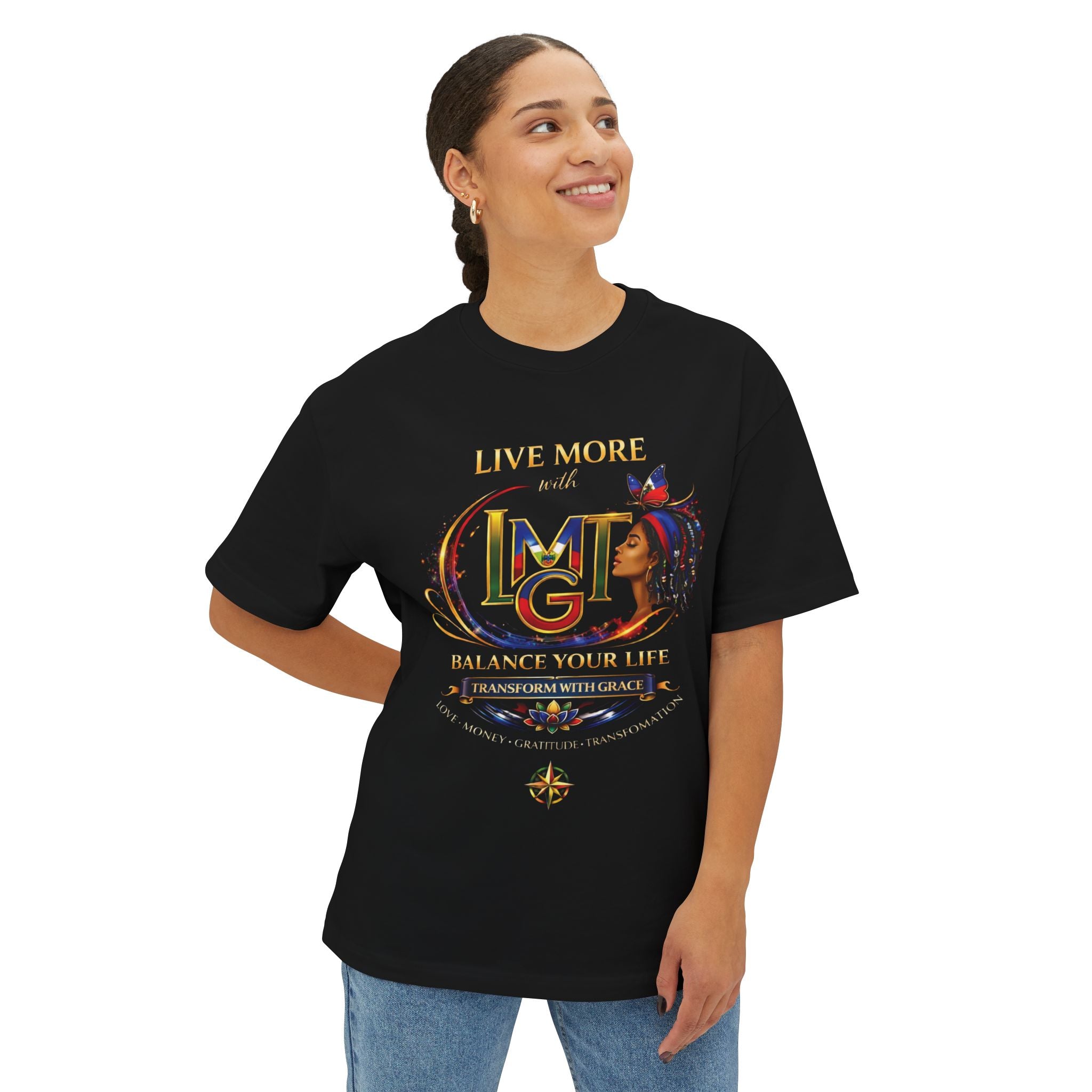 Live More LMGT Transformation Haiti T-Shirt | Plain T-Shirt, Oversized Fit