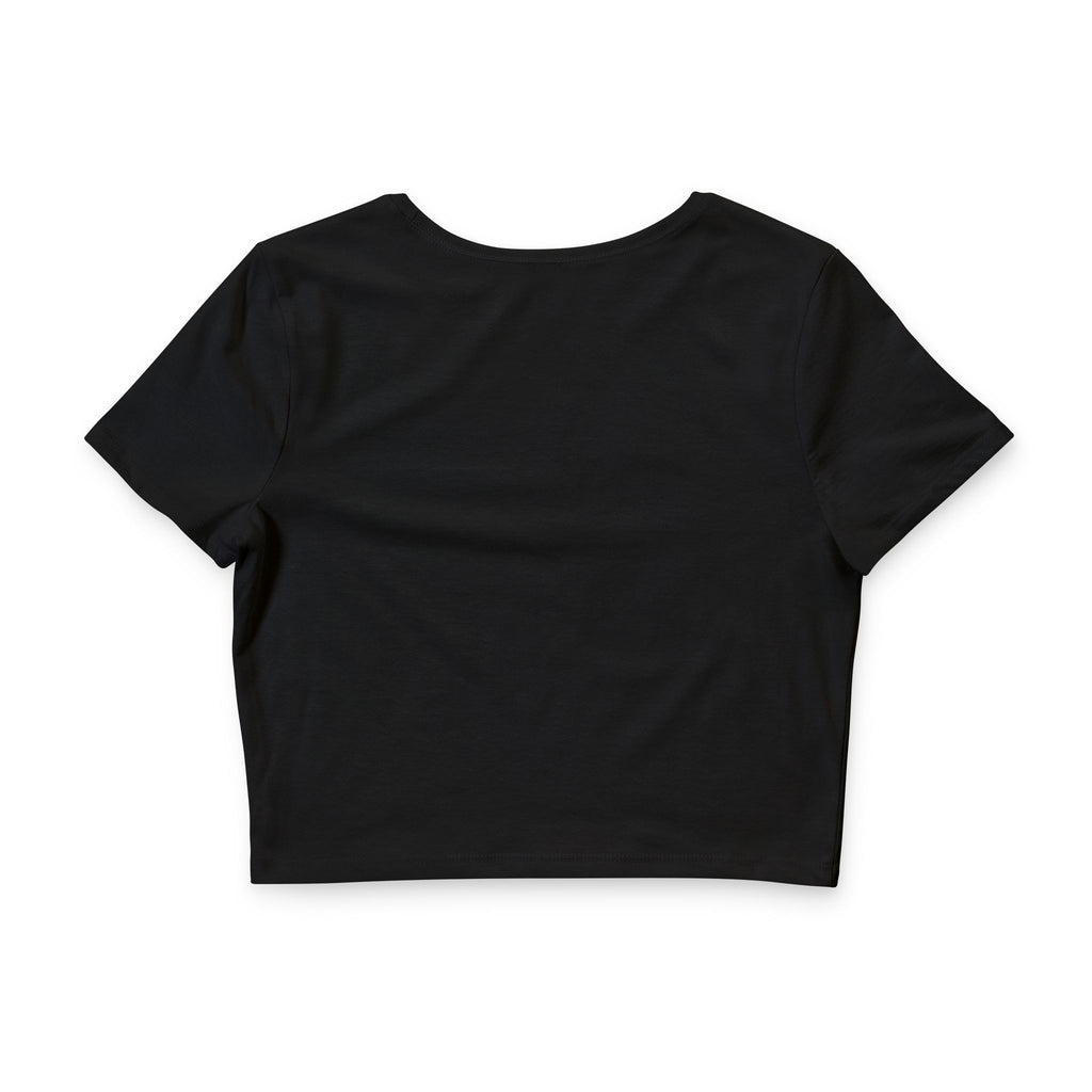 LMGT LIVE MORE Crown Monogram Crop Tee — Women’s Gold Crest Graphic