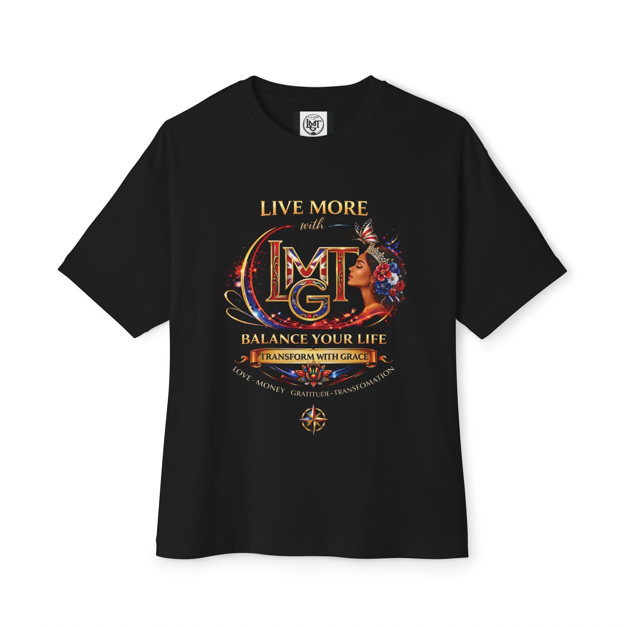 Live More LMGT Transformation UK T-Shirt  | Plain T-Shirt, Oversized Fit