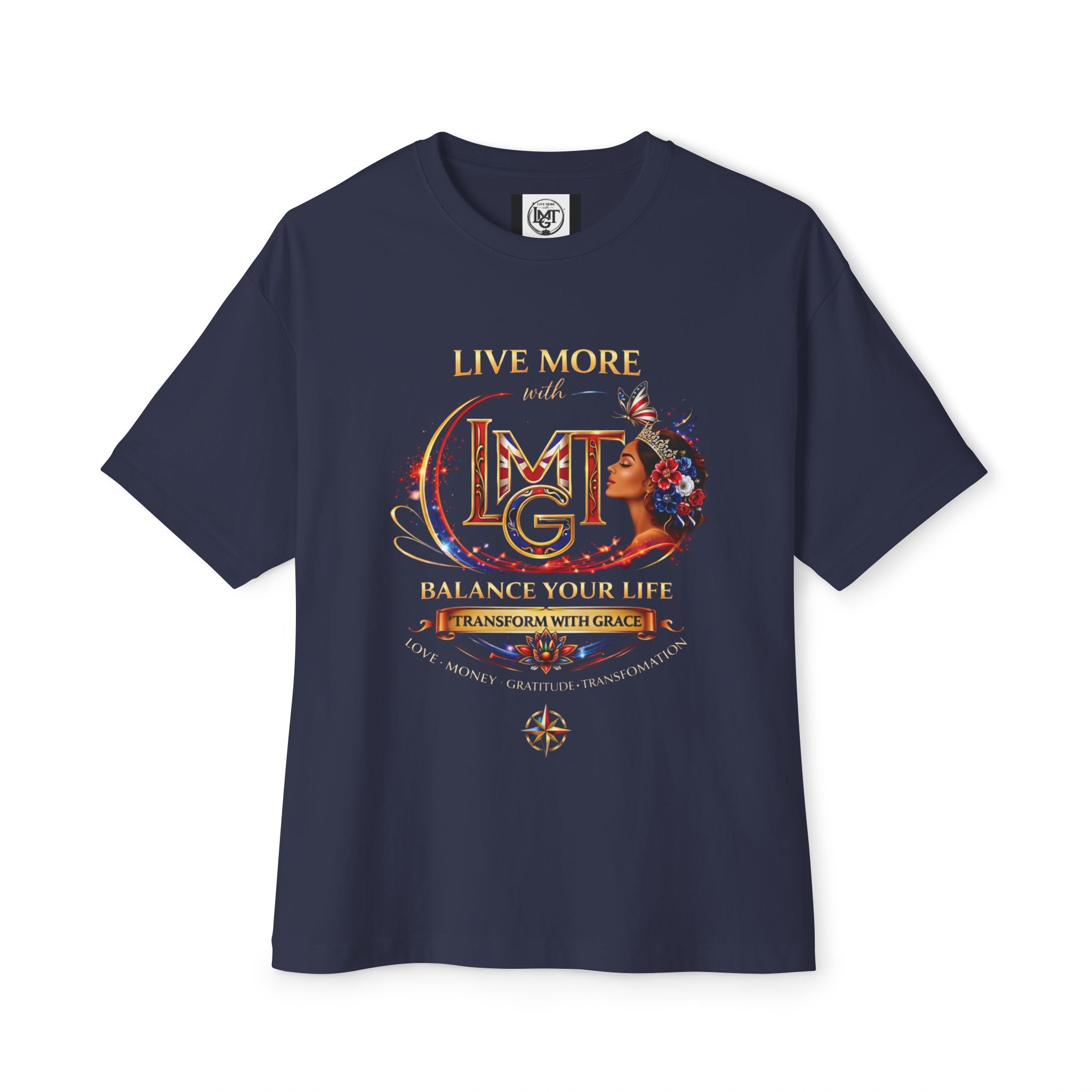 Live More LMGT Transformation UK T-Shirt  | Plain T-Shirt, Oversized Fit