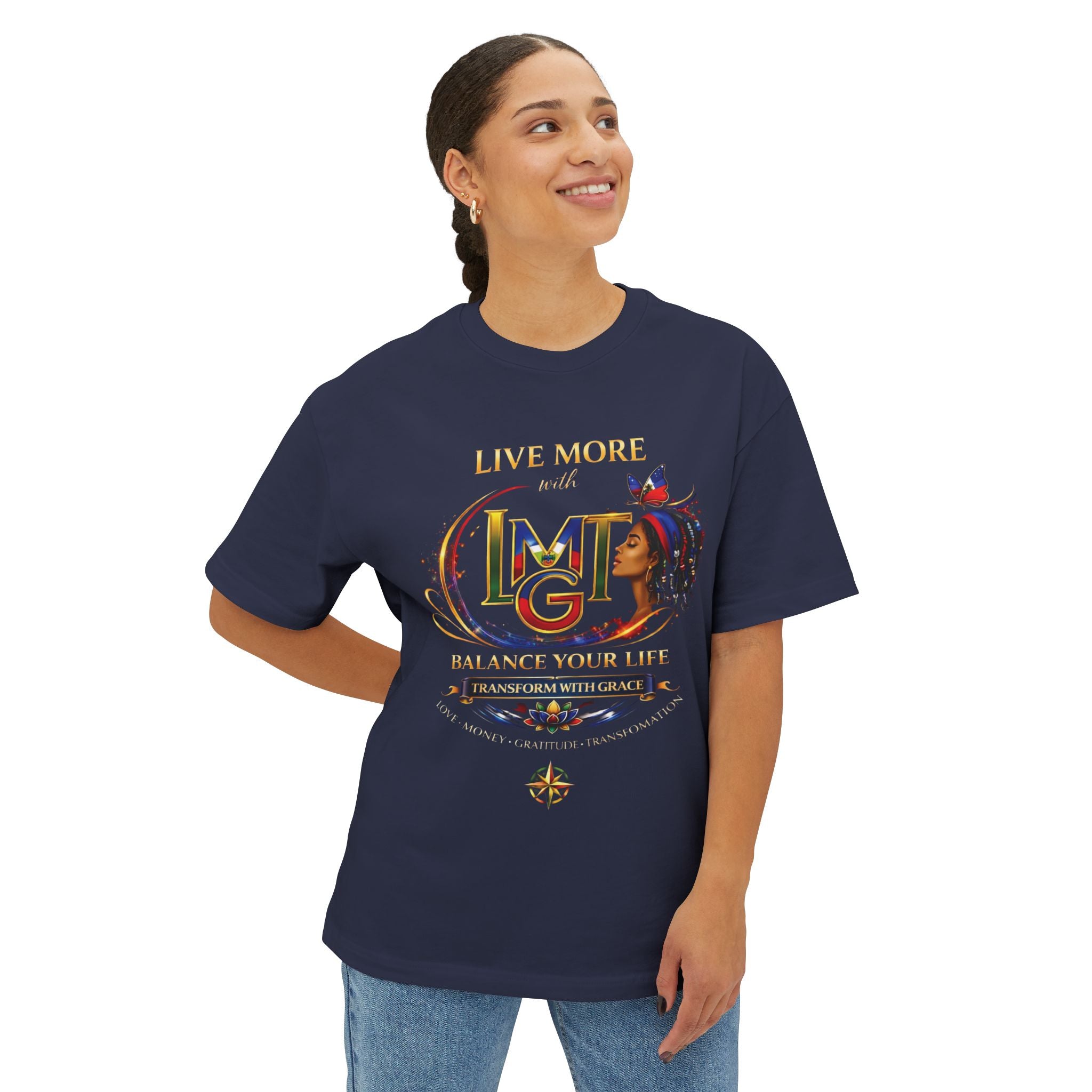 Live More LMGT Transformation Haiti T-Shirt | Plain T-Shirt, Oversized Fit