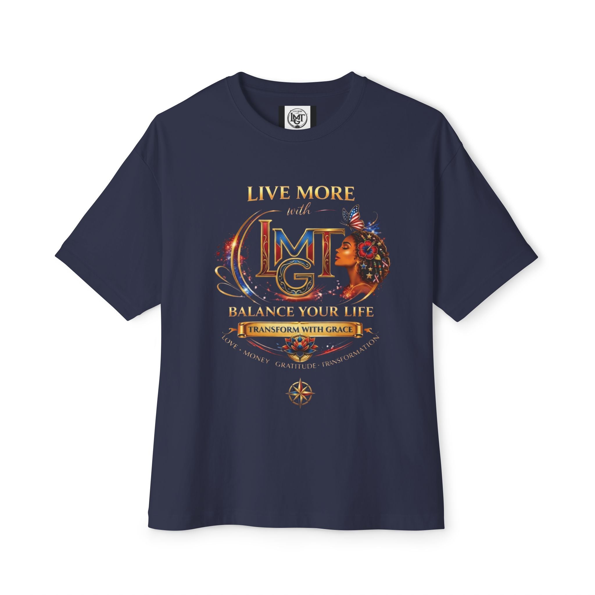 Live More LMGT Transformation USA T-Shirt | Plain T-Shirt, Oversized Fit