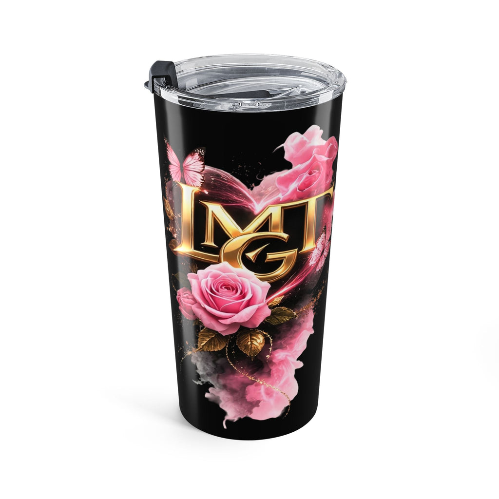 20oz Floral LMGT Tumbler — Elegant Monogram Drinkware
