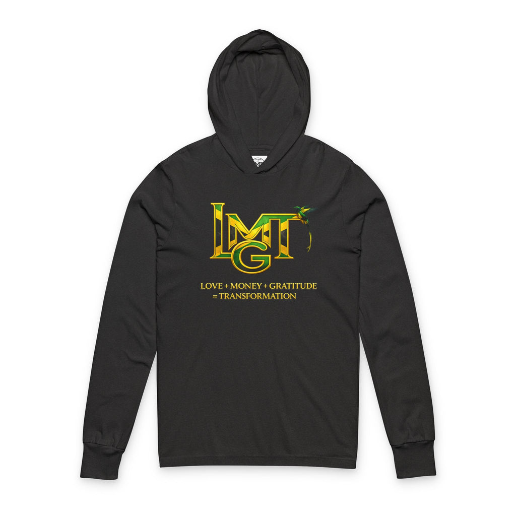 LGT Transformation Hoodie Tee — Love • Money • Gratitude Graphic Long-Sleeve Hooded Tee