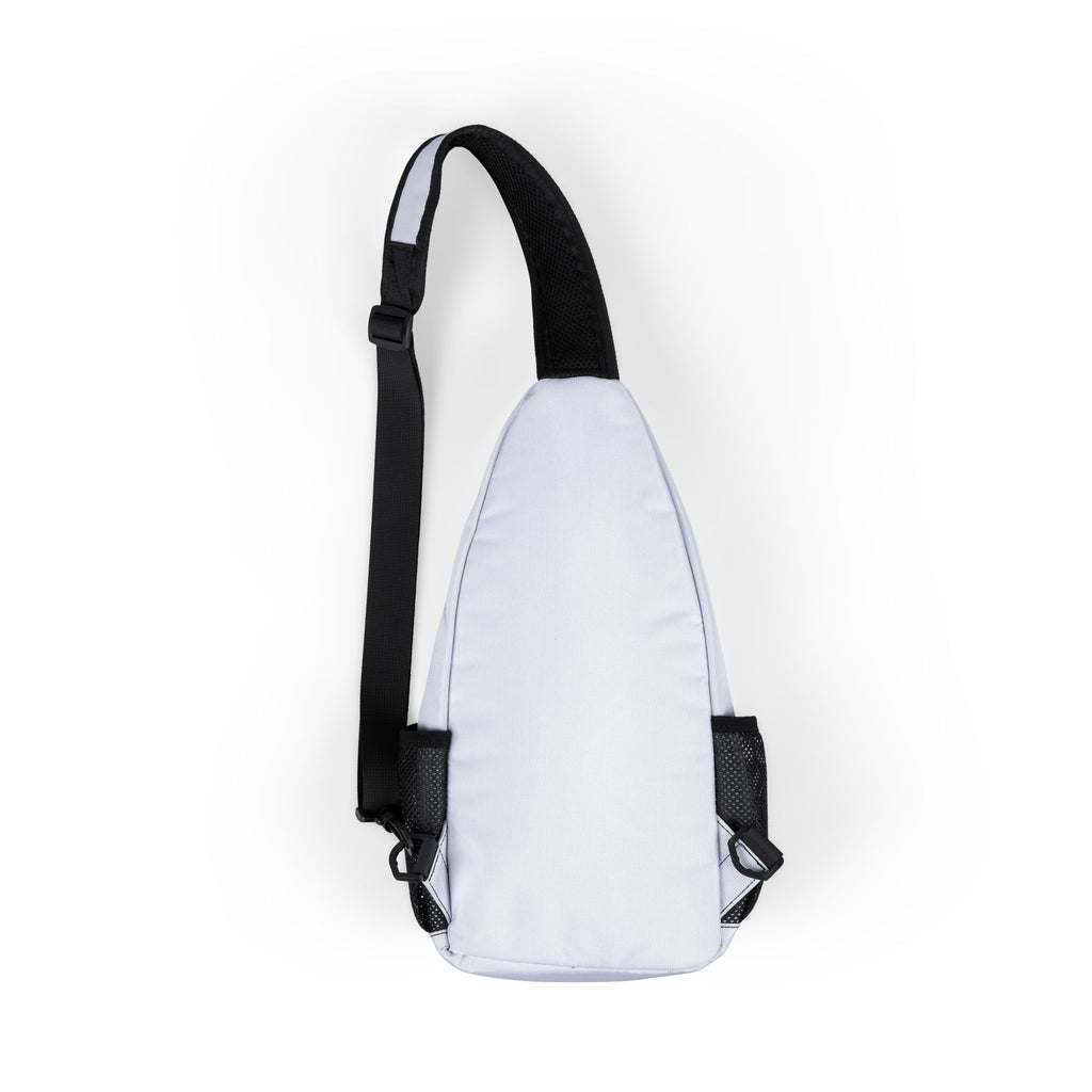 LMGT Minimal White Chest Bag — Lightweight Sling Crossbody with Front Zip Pocket