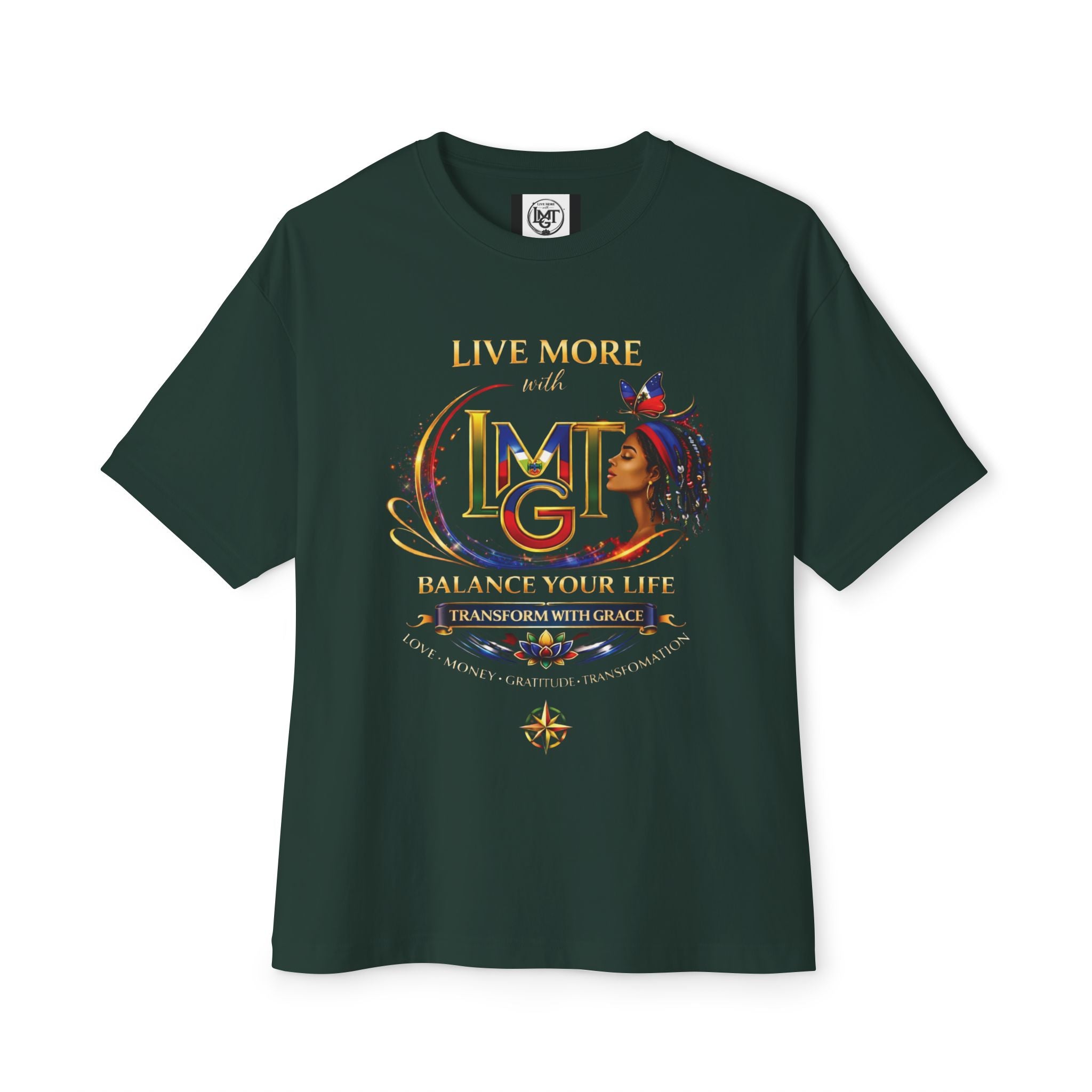 Live More LMGT Transformation Haiti T-Shirt | Plain T-Shirt, Oversized Fit