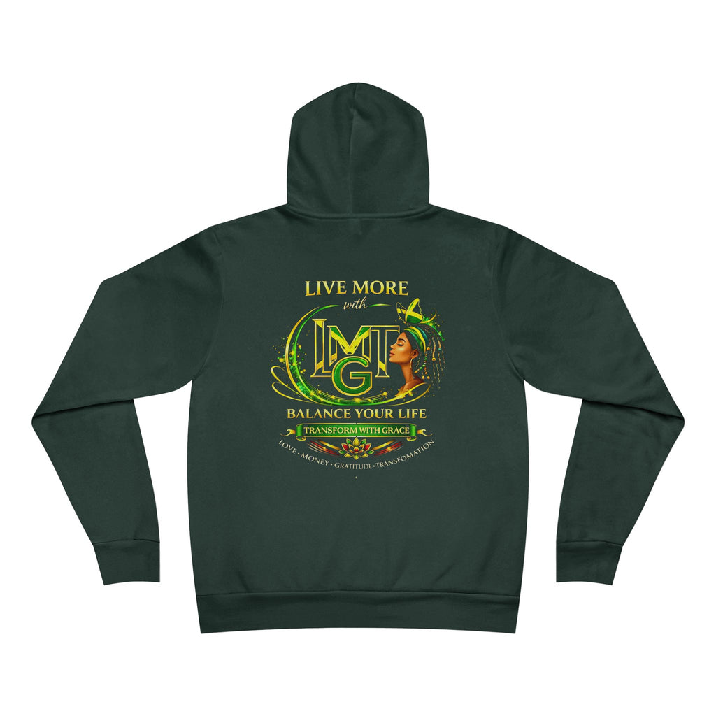 Live More Hoodie — 'Jamaica Global Tribe' Motivational Pullover with Tropical Crest