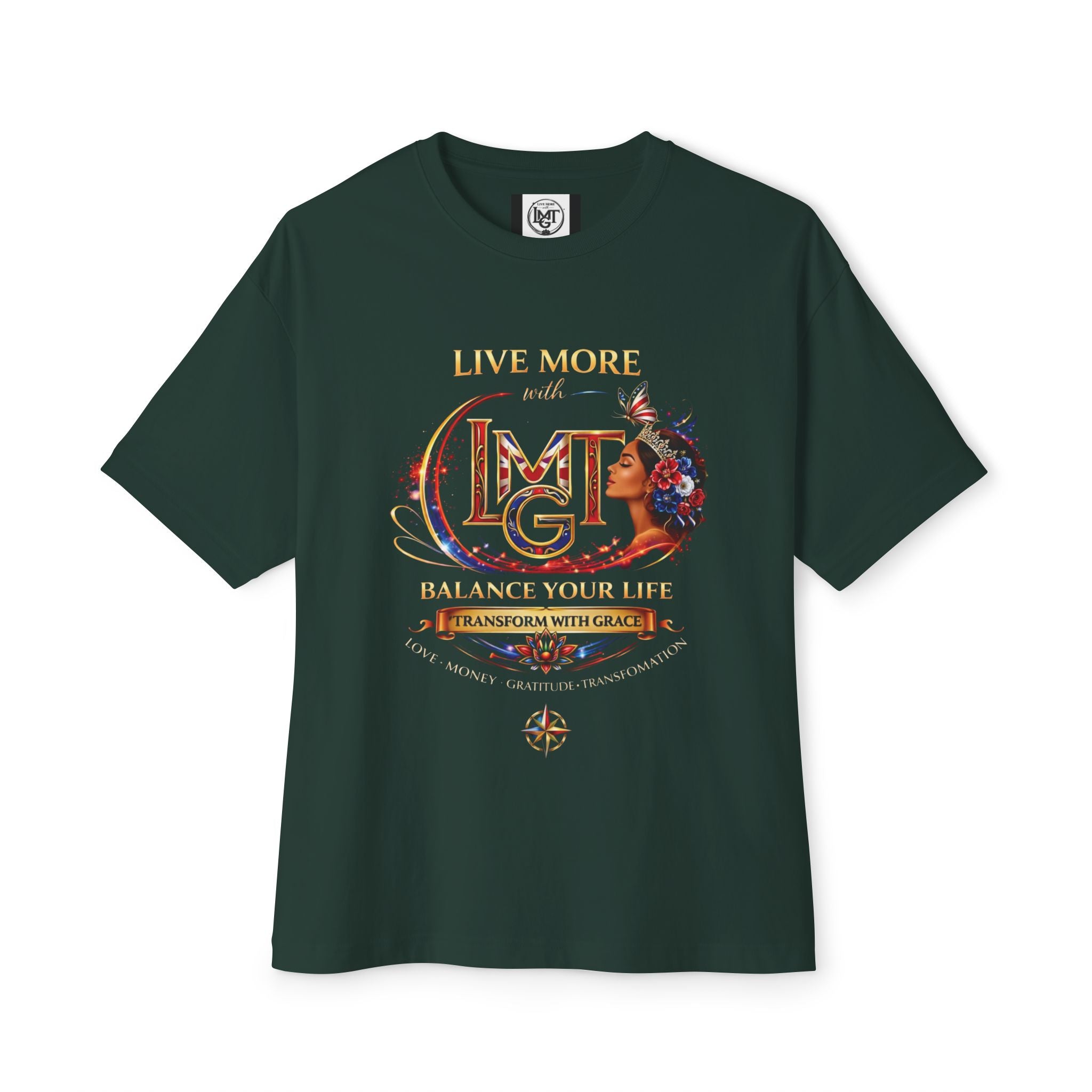 Live More LMGT Transformation UK T-Shirt  | Plain T-Shirt, Oversized Fit