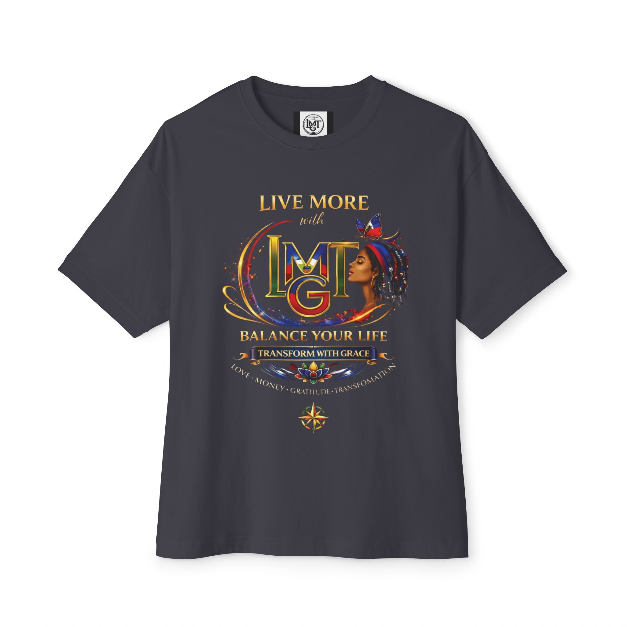 Live More LMGT Transformation Haiti T-Shirt | Plain T-Shirt, Oversized Fit