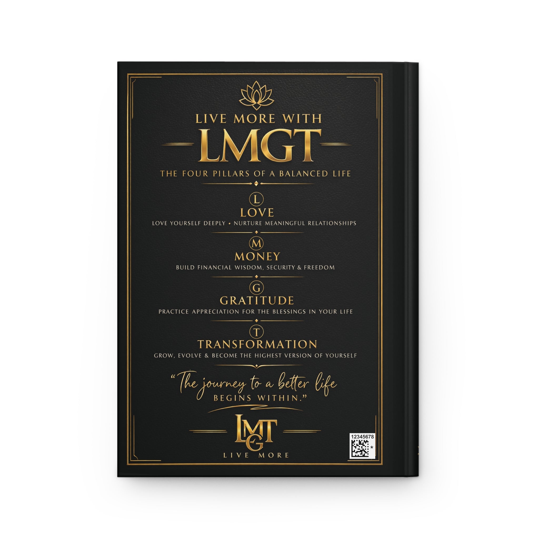 Live More With LMGT Transformation Journal Hardcover