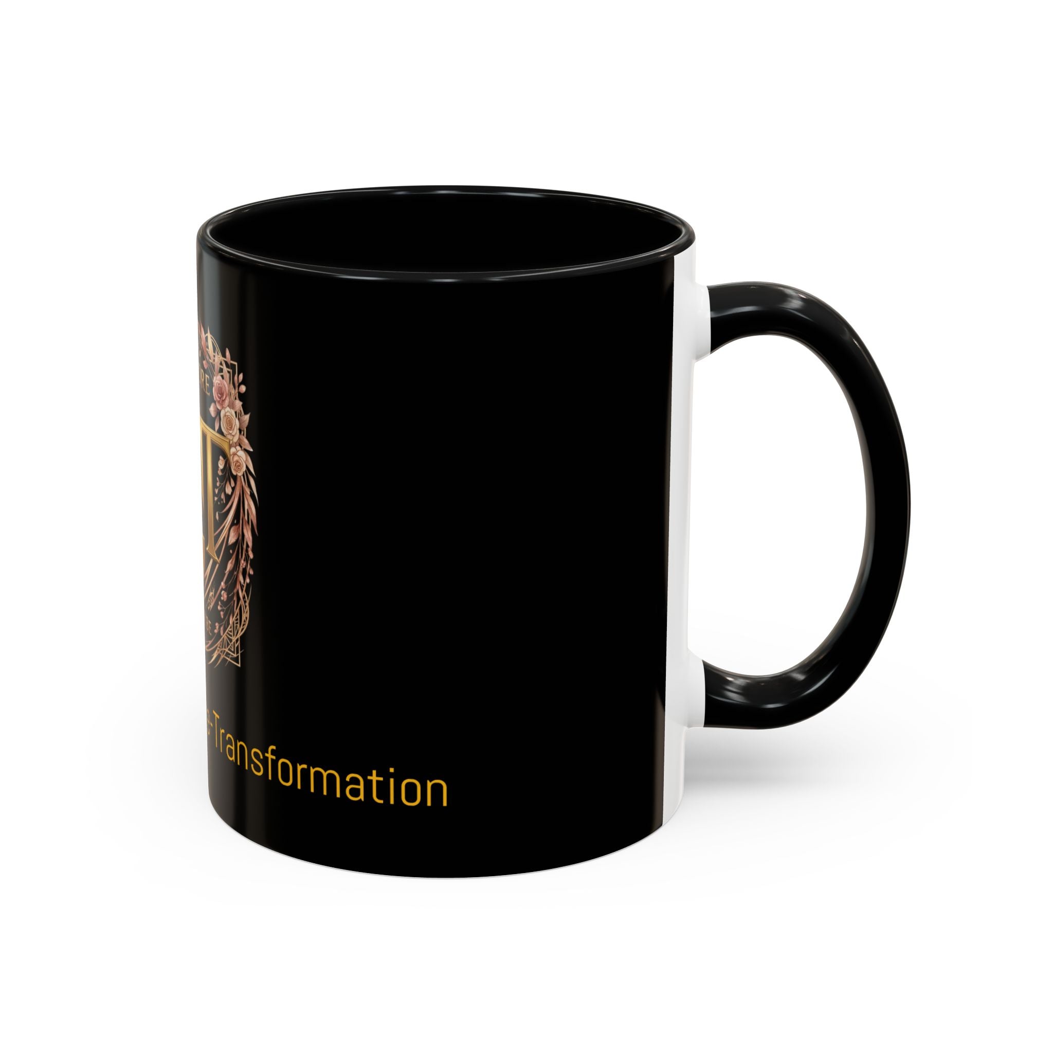 LMGT Global Tribe Accent Coffee Mug — 'Money·Gratitude·Transformation' Inspirational Black 11/15oz