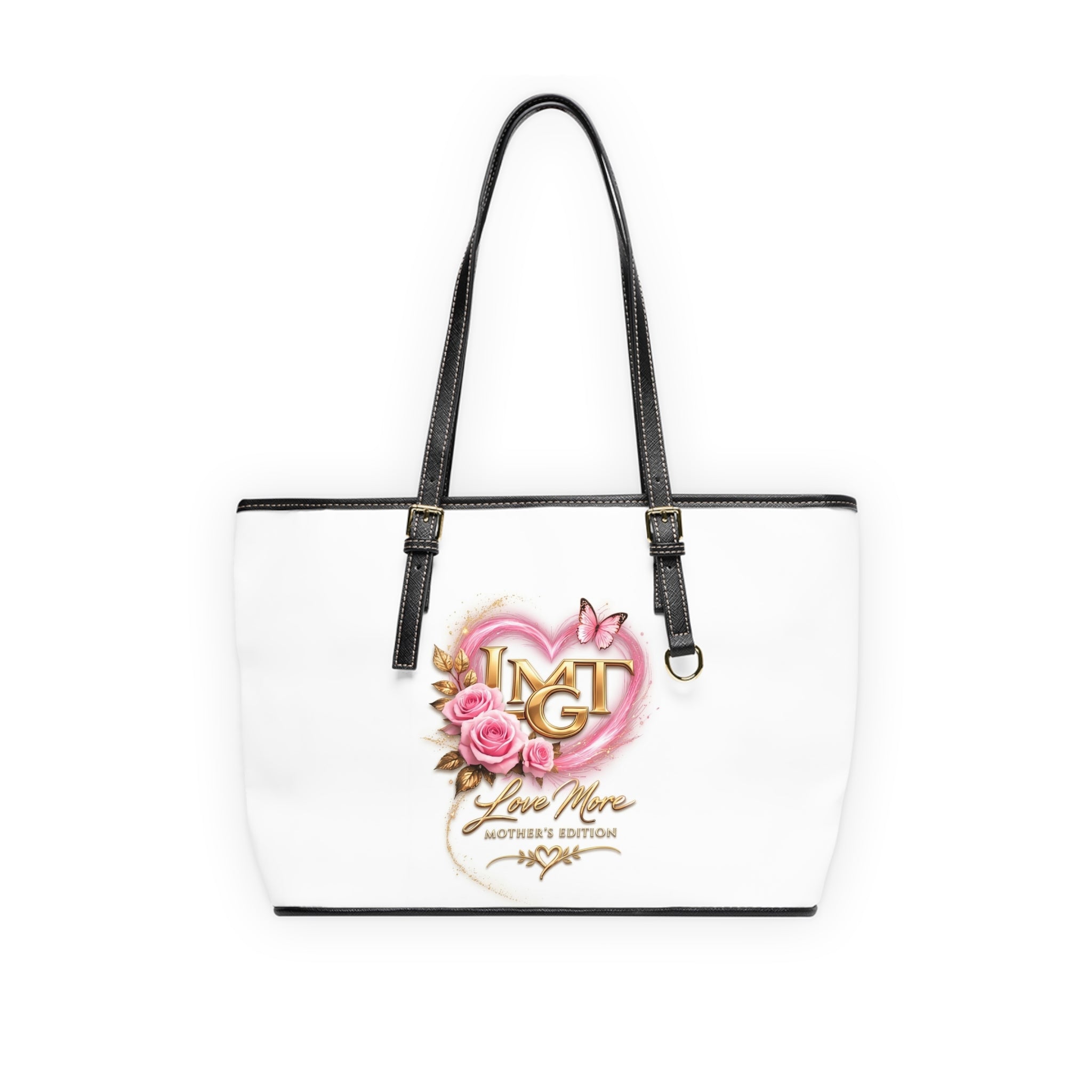 Happy Mother’s Day Love More  PU Leather Shoulder Bag — 'Gratitude Is My Superpower' Mother's Day Tote
