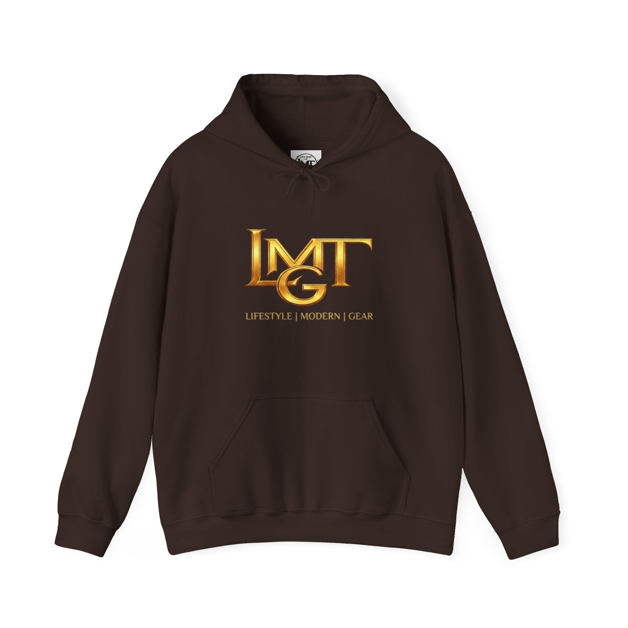 LMT Gold Logo Hoodie — "Balance Your Life" Graphic Pullover