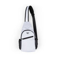 LMGT Minimal White Chest Bag — Lightweight Sling Crossbody with Front Zip Pocket