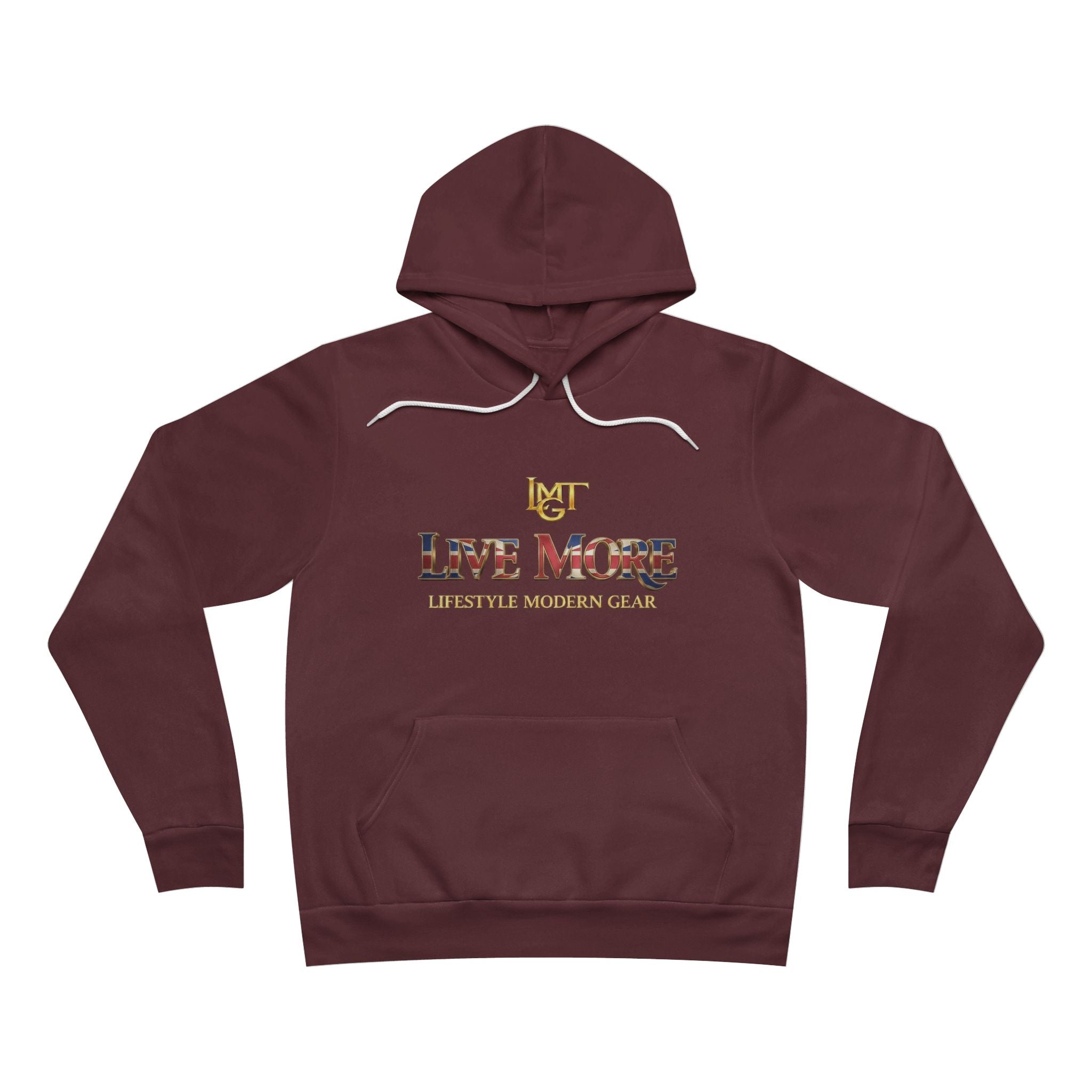 Live More Hoodie — 'British Global Tribe' Motivational Pullover with Tropical Crest