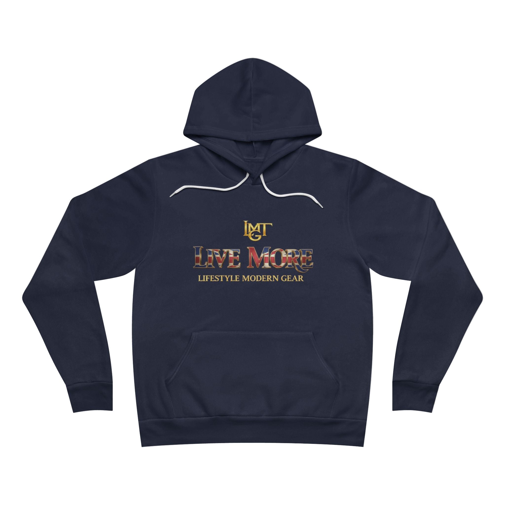 Live More Hoodie — 'British Global Tribe' Motivational Pullover with Tropical Crest