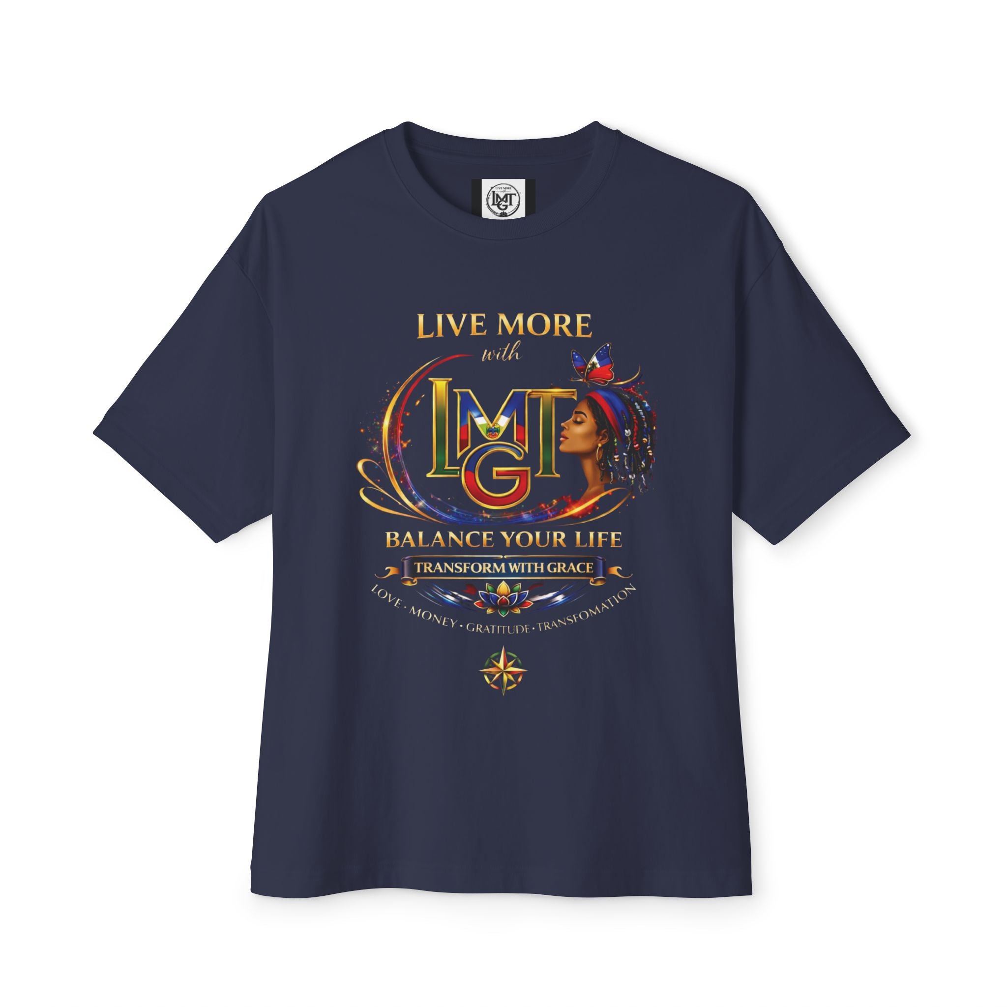 Live More LMGT Transformation Haiti T-Shirt | Plain T-Shirt, Oversized Fit