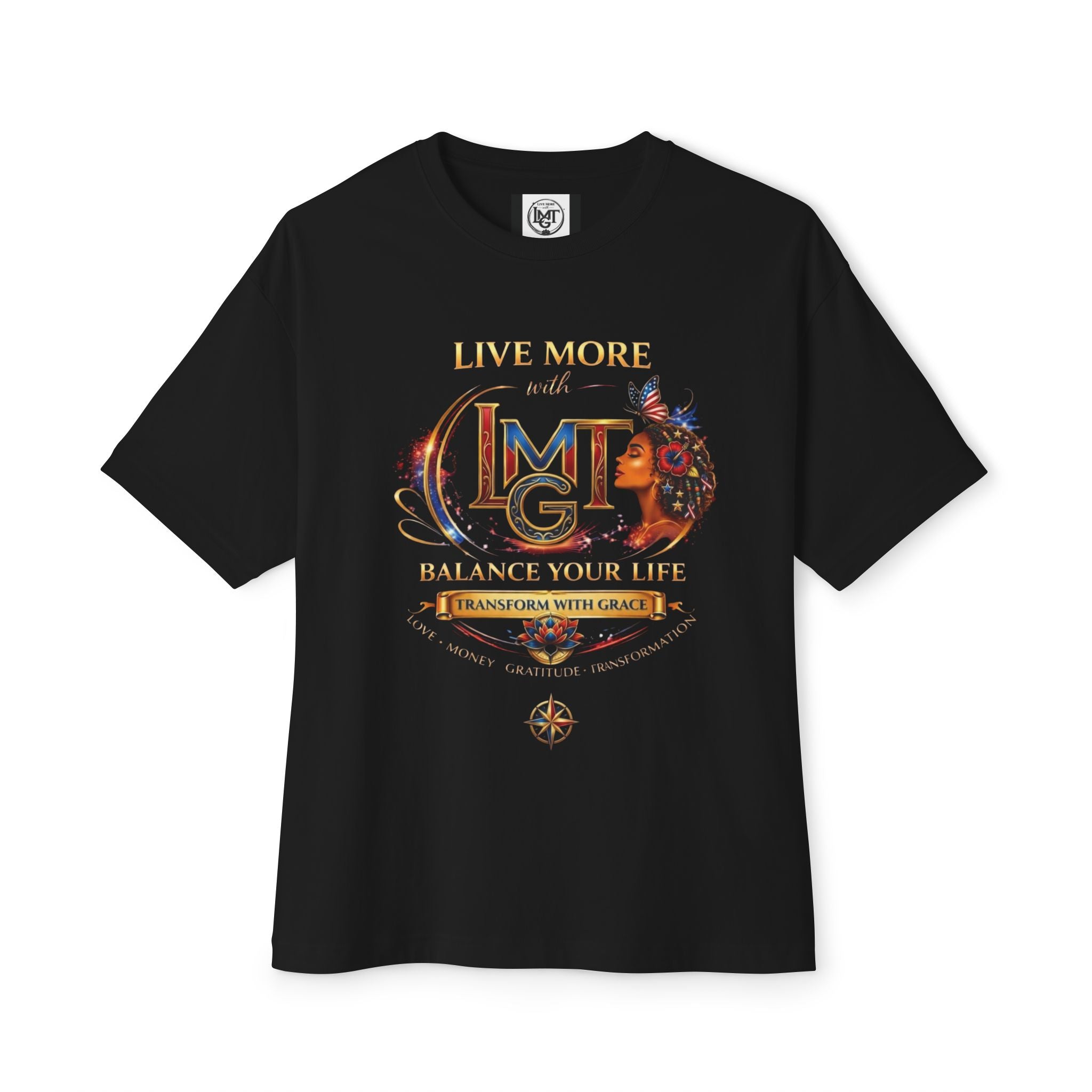 Live More LMGT Transformation USA T-Shirt | Plain T-Shirt, Oversized Fit